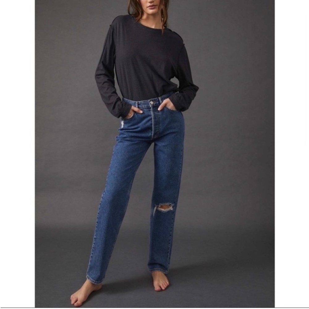 Free People We The Free The Lasso High Rise Straight Jean